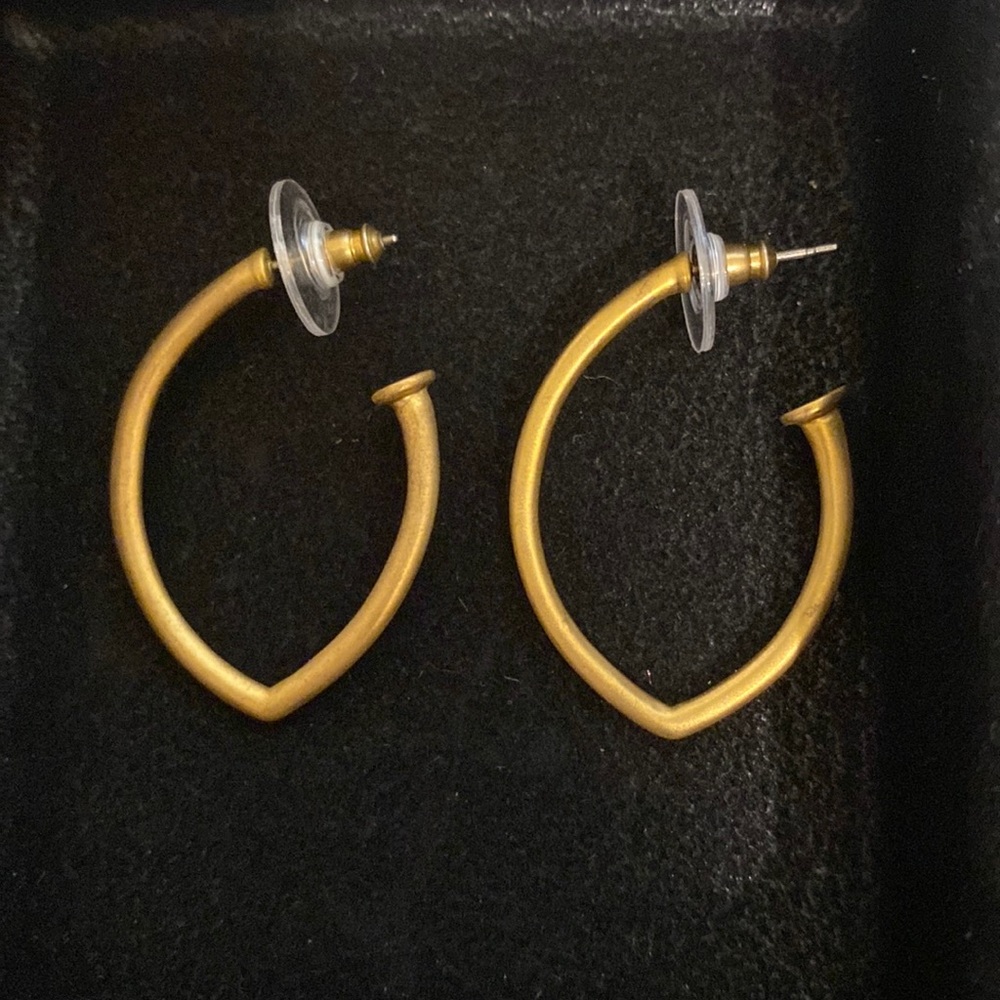 Sicily large gold pierced earrings NWT
